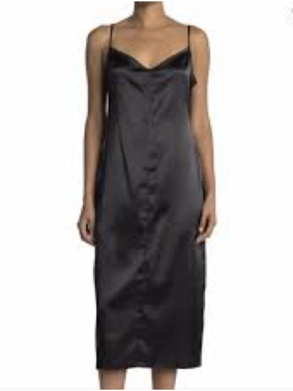 AFRM Katica Satin Slip Dress with Spaghetti Straps - L